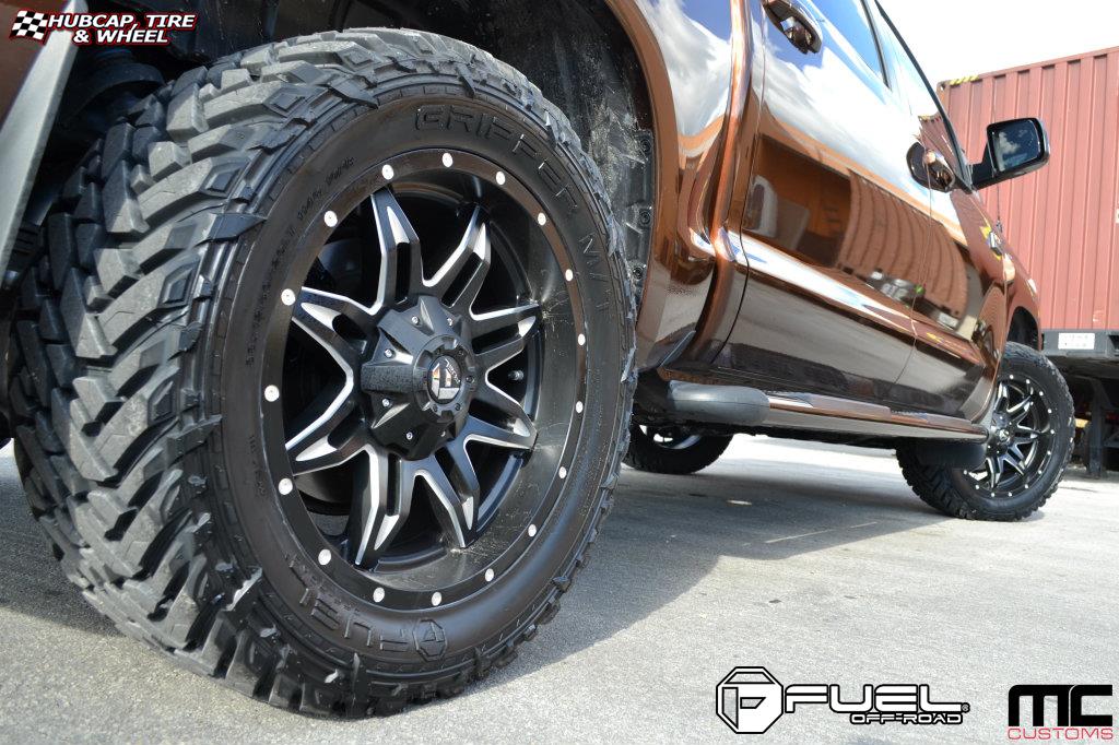 vehicle gallery/toyota tundra fuel lethal d567 0X0  Black & Milled wheels and rims
